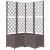 vidaXL Pflanzk&uuml;bel mit Rankgitter Braun 80x80x136 cm PP
