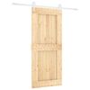 vidaXL Schiebet&uuml;r 90 x 210 cm Massivkiefer (Unbehandelt)