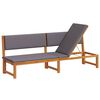 vidaXL Sonnenliege &Ouml;l-Natur 200 x 57 x 75cm Massivholz Akazie