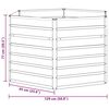 vidaXL Hochbeet im Garten Hellbraun 129 x 129 x 77 cm Verzinkter Stahl