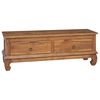 vidaXL TV-St&auml;nder Natur 110 x 35 x 40 cm Massivholz Teak