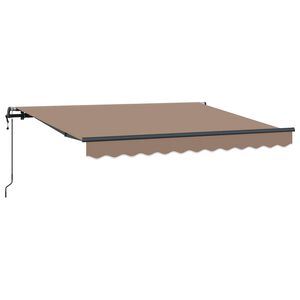 vidaXL Ausziehbare Markise Taupe 400 x 300 cm Stoff und Aluminium