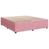 vidaXL Boxspringbett mit Matratze Rosa 200x200 cm Samt