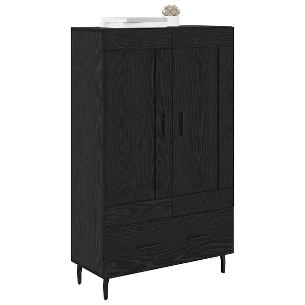vidaXL Highboard Schwarz Eichen-Optik 69,5 x 31 x 115 cm Holzwerkstoff