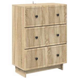 vidaXL Schubladenschrank 66 x 34,5 x 90 cm Holzwerkstoff Sonoma-Eiche