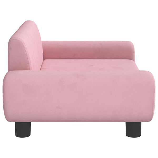 vidaXL Hundebett Rosa 70x45x33 cm Samt