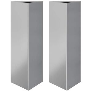 vidaXL Pflanzk&uuml;bel 2 Stk. Dreieckig 30x26x75 cm Verzinkter Stahl