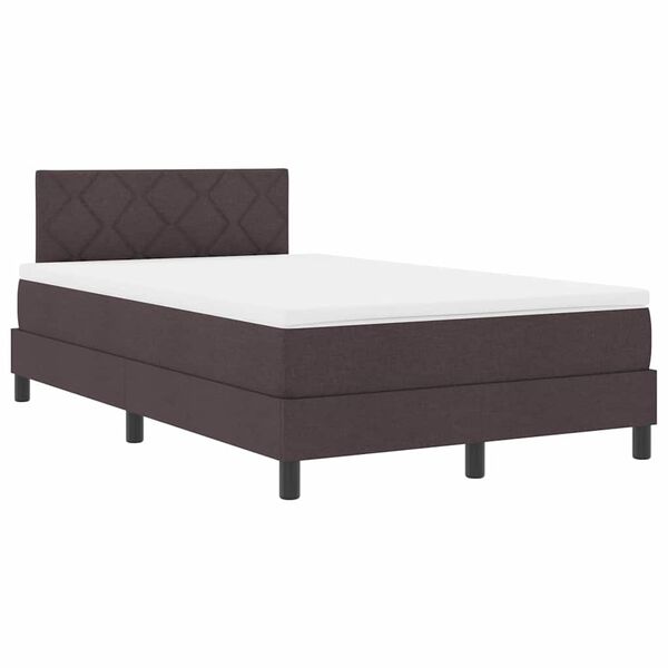 vidaXL Boxspringbett mit Matratze Dunkelbraun 120 x 190 cm Stoff