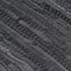 vidaXL Handgewebter Chindi-Teppich Leder 190x280 cm Grau