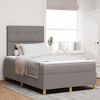 vidaXL Boxspringbett mit Matratze Taupe 120 x 200 cm Stoff