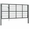 vidaXL Gartentor mit Pfosten Stahl 350 x 120 cm Anthrazit