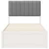 vidaXL Bettgestell mit gepolstertem Kopfteil Hellgrau 90 x 200 cm