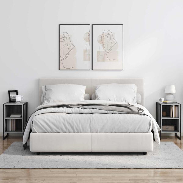 vidaXL Nachttisch Graues Sonoma 39,5 x 30 x 50 cm Holzwerkstoff