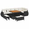 vidaXL Gartensofa-set 9 stk. 9-Sitzanzahl Schwarz und Creme
