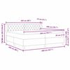 vidaXL Boxspringbett mit Matratze Hellgrau 200 x 200 cm Samt