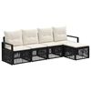 vidaXL Gartensofa-set 4 pcs Schwarz Poly-Rattan