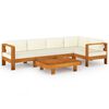 vidaXL 6-tlg. Garten-Lounge-Set mit Kissen 100x60 cm Akazienholz