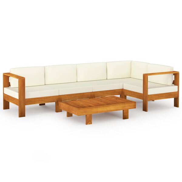vidaXL 6-tlg. Garten-Lounge-Set mit Kissen 100x60 cm Akazienholz