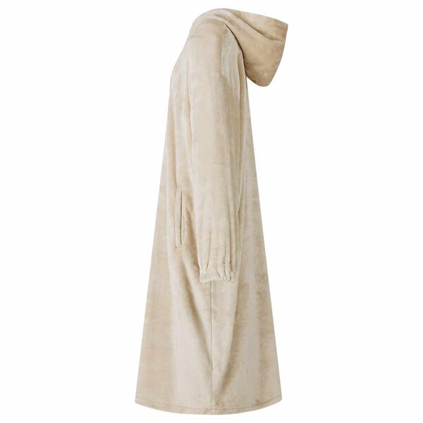 vidaXL Decken-Hoodie Beige S Flanell