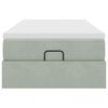 vidaXL Ottoman-Bett mit Matratze Hellgrau 90x190 cm Samt