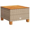 vidaXL 9-tlg. Garten-Sofagarnitur mit Kissen Beige Poly Rattan