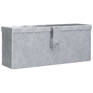 vidaXL Aluminiumkiste 48,5 x 14 x 20 cm Silbern