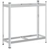 vidaXL Reifenregal mit 2 B&ouml;den Silbern 110x40x109 cm Stahl