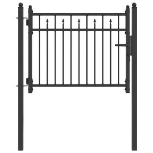 vidaXL Zauntor HORST 100 x 75 cm Metall Schwarz Abschlie&szlig;bar