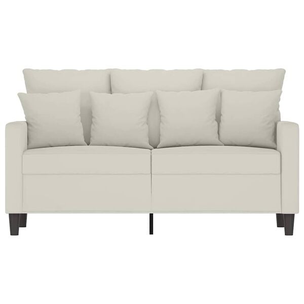 vidaXL 2-Sitzer-Sofa Creme 120 cm Samt