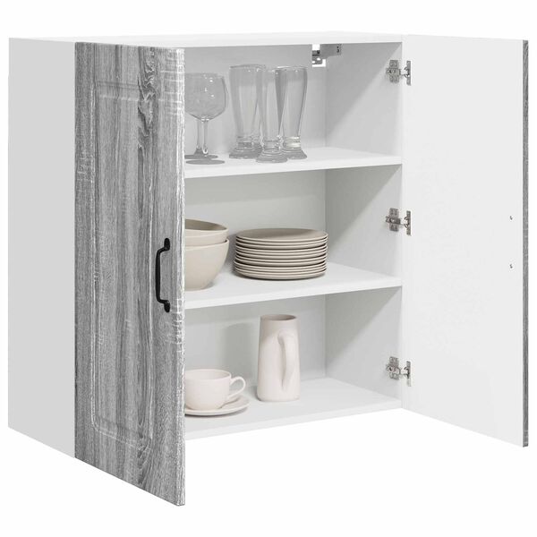 vidaXL K&uuml;chenschrank mit Speicher Kalmar Graues Sonoma 80 x 31 x 80 cm