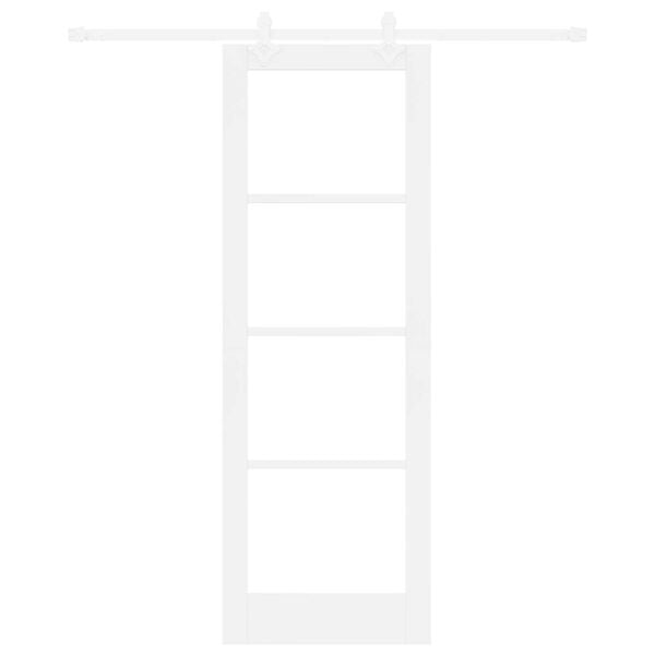 vidaXL Schiebet&uuml;r Wei&szlig; 73,5 x 211 cm Massivholz Kiefer und Glas