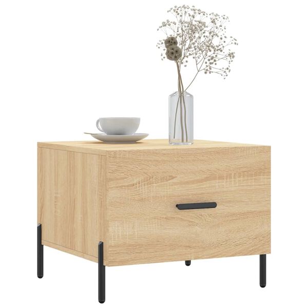 vidaXL Couchtische 2 Stk. Sonoma-Eiche 50x50x40 cm Holzwerkstoff