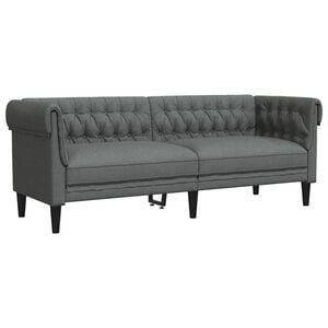vidaXL Sofa Dunkelgrau 201,5 x 74,5 x 74,5 cm Polyester