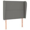 vidaXL Kopfteil mit Ohren Dunkelgrau 83x23x118/128 cm Stoff