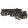 vidaXL Gartensofa-set 9 stk. Grau und Dunkelgrau Poly-Rattan