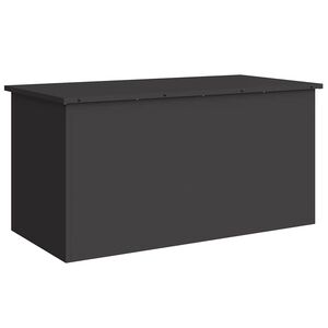vidaXL Au&szlig;enlagerbox Schwarz 100 x 50,5 x 50 cm Stahl