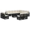 vidaXL Gartensofa-set 13 pcs Schwarz Poly-Rattan