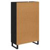 vidaXL Highboard Schwarz Eichen-Optik 69,5 x 30 x 115 cm Holzwerkstoff
