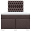 vidaXL Boxspringbett mit Matratze Dunkelbraun 120x190 cm Stoff