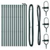 vidaXL Zaunpfosten 13 pcs Grün Ø32mm 120 cm Verzinkter Stahl