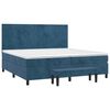 vidaXL Boxspringbett mit Matratze Dunkelblau 200x200 cm Samt