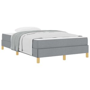 vidaXL Boxspringbett mit Matratze Hellgrau 120 x 190 cm Stoff