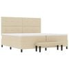 vidaXL Boxspringbett mit Matratze Creme 200 x 200 cm Stoff