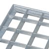 vidaXL Gitter Silber 50 x 50 x 2 cm Feuerverzinkter Stahl
