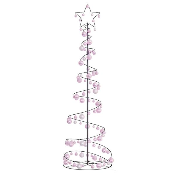vidaXL LED Weihnachtsbaum mit Kugeln 120 LEDs Warmwei&szlig; 180 cm