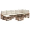 vidaXL Gartensofa-set Verstellbar 8 pcs Beige Poly-Rattan