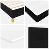 vidaXL Boxspringbett mit Matratze Schwarz 160 x 200 cm Stoff