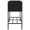 vidaXL Hochbeete mit Ablage 2 Stk. Schwarz 90x40x75 cm Poly Rattan