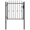 vidaXL Zauntor HORST 100 x 100 cm Metall Schwarz Abschlie&szlig;bar