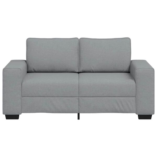 vidaXL 2-Sitzer-Sofa Hellgrau 160x77x82 cm Stoff
